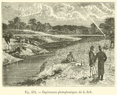 Experiences photophoniques de G Bell (engraving) 作者 法语学校