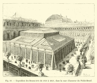 1850年至1852年的博览会艺术博物馆，位于皇宫（Palais-Royal）的庭院中 作者 法语学校