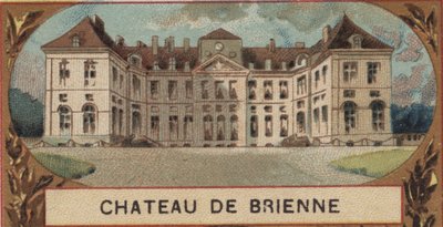 位于奥布省的布里安乐堡（Brienne-le-Chateau）的外景（10）。19世纪末的彩色石版画 作者 法语学校