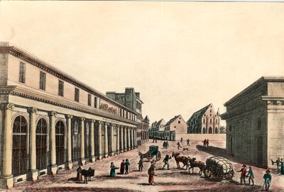领事馆统治下的巴黎医学院外景（1799-1804 年）。19 世纪的版画。私人收藏。 作者 法语学校