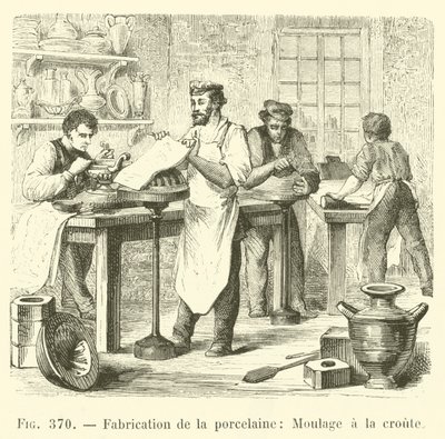 Fabrication de la porcelaine, Moulage a la croute (engraving) 作者 法语学校