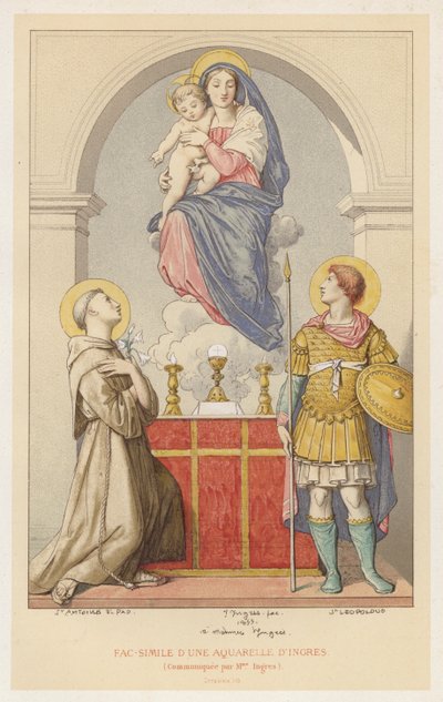 Ingres 水彩画的传真，由 Ingres 女士 (chromolitho) 传达 作者 法语学校