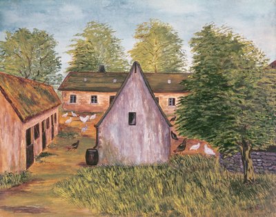 法国的农场和农场，19世纪末（wc on paper0 作者 French School