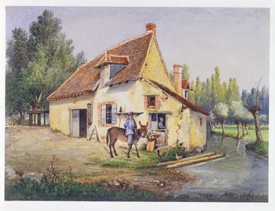 艾培涅地区的农场，1850年（纸上写着） 作者 法语学校