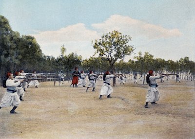在 Baionette 击剑 - 在“Album militaire”中 - Zouaves 作者 法语学校