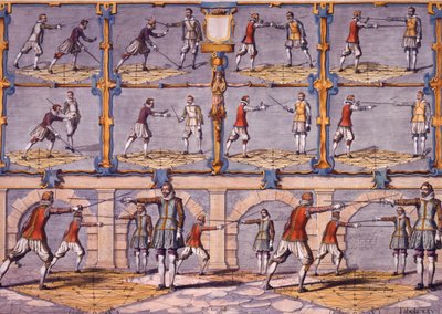 来自Girard Thibault的AcademiedelEspée的击剑，于1628年出版 作者 法语学校