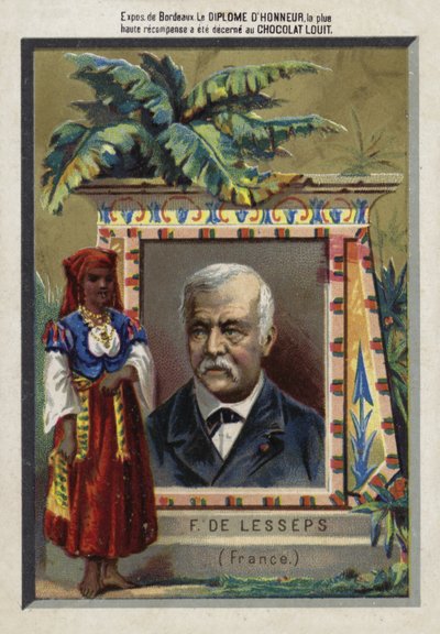 Ferdinand de Lesseps，法国企业家和运河建造者 作者 法语学校
