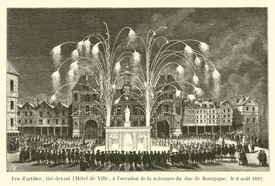 乘坐小停车，在Bourgogne管道前面的Hotel de Ville酒店，直到1682年8月 作者 法语学校