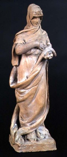 自由女神像，约1890年（陶土）。 作者 法语学校