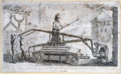 1808 年里昂的消防泵 作者 法语学校