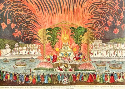 1763年6月20日国王骑马雕像奉献场合路易十五的烟花汇演（另见159166） 作者 法语学校