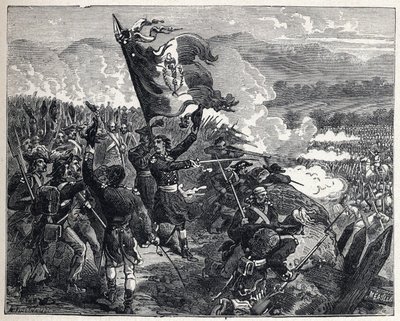 第一次联军。安托万-纪尧姆（Antoine-Guillaume）-兰庞上校（1759-1842）在4月12日的蒙特诺特战役中 作者 法语学校