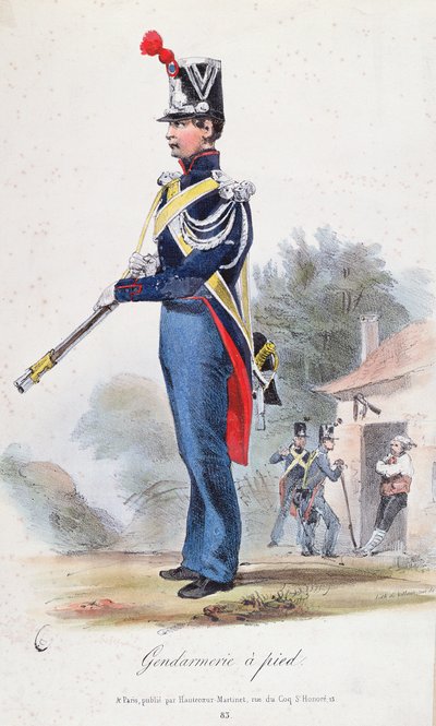 Foot Gendarme，由恶棍雕刻，1830年 作者 French School