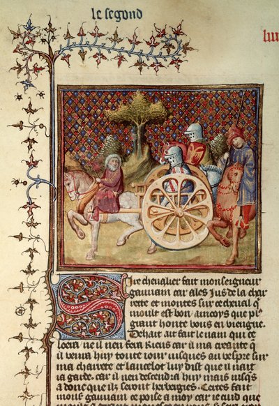 Fr.119 fol.312v Lancelot，The Cart of the Cart，1344 作者 法语学校