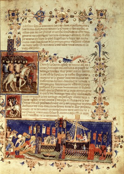 Fr 4274 fol.6十字军东征的离境，1352年 作者 法语学校