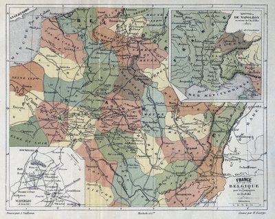 1814-1815年战役的法国和比利时--维克多-杜鲁伊（1811-1894）在《法国历史》中的雕刻--1882年 作者 法语学校