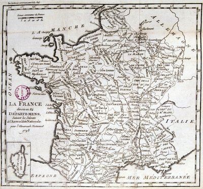根据1793年国民议会的法令，法国划分为84个省 作者 法语学校