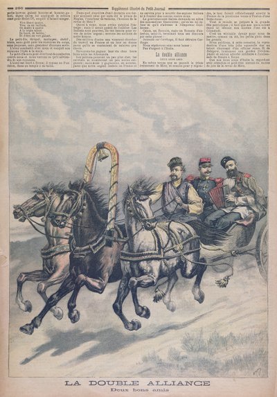 法国 - 俄罗斯联盟，来自le Petit Journal的插图，1893年 作者 法语学校