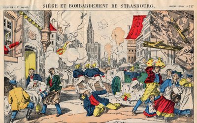 Franco Prussian War (1870-1871), on 23 August 1871, Strasbourg was bombed and was due to surrender on 28 September. Epinal imaging 作者 法语学校