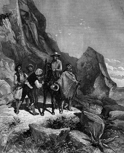 弗朗索瓦-阿拉戈（1786-1853）在1806年去西班牙完成子午线的测量，一天晚上，他被四个强盗扣留了。 作者 法语学校