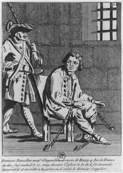 Francois Ravaillac，亨利四世国王的刺客，在监狱里 作者 法语学校