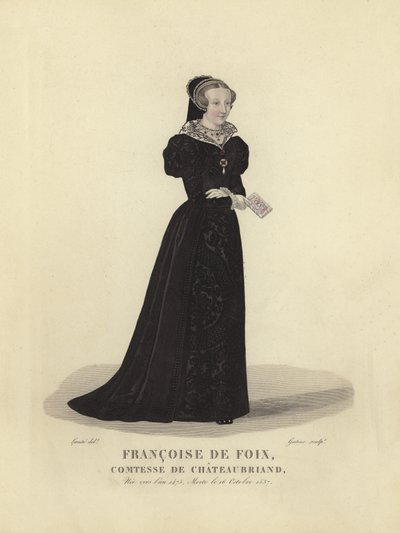 Chateaubriand伯爵夫人Francoise de Foix 作者 French School