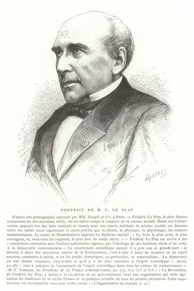 Frederic le Play，法国工程师，社会学家和经济学家 作者 法语学校