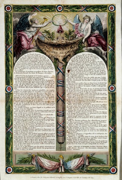 French Revolution: poster of the declaration of human rights 作者 法语学校