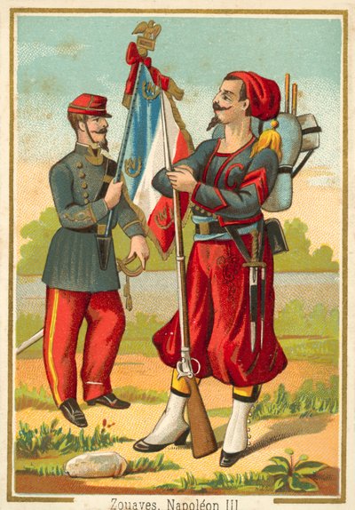 French Zouaves of the time of Napoleon III (chromolitho) 作者 法语学校