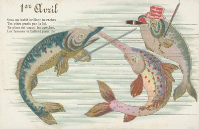 纪念愚人节的法国鱼卡（Poisson d