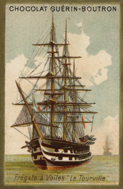 法国帆船护卫舰图尔维尔号(chromolitho) 作者 法语学校