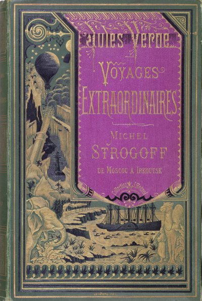 1876年Jules Verne（1828-1905）的Michel Strogoff封面 作者 法语学校