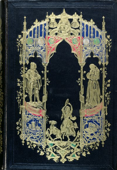由维克多·雨果（1802-85）出版的巴黎圣母院版封面，由巴黎版本Perrotin出版，1844年（皮革和金色） 作者 法语学校