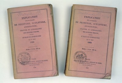1868年授予Bowes先生和夫人的两份法国沙龙目录封面 作者 法语学校