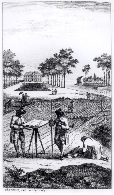 来自Dupain de Montesson的La Science de lArpenteur（1720  -  90年）的主题于1766年在巴黎出版 作者 法语学校