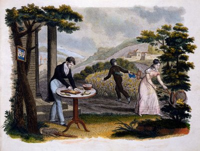来自Les Papillons的主题......由Eugene Balland（1796-c.1850）出版，由P. Blanchard出版，Lecerf，巴黎，1823年（彩色雕刻） 作者 法语学校