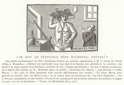 Le Pere Duchesne的主题，1790年代 作者 法语学校