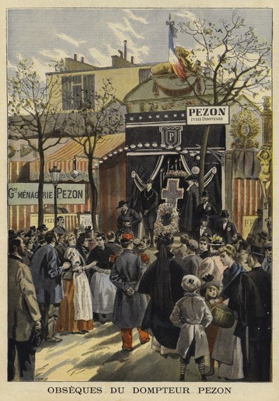 法国动物训练师Jean-Baptiste Pezon的葬礼，巴黎，1897年 作者 French School
