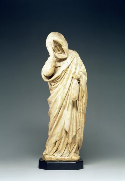 哀悼者的丧葬雕像，c.1450（雪花石膏） 作者 French School