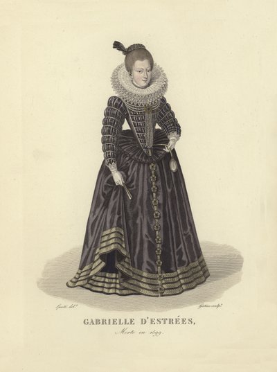 Gabrielle dEstrees，法国国王亨利四世的情妇 作者 French School