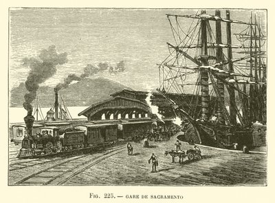 Gare de Sacramento (engraving) 作者 法语学校