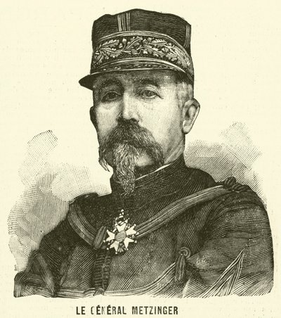 General Leon Frederic Hubert Metzinger, French soldier (engraving) 作者 法语学校