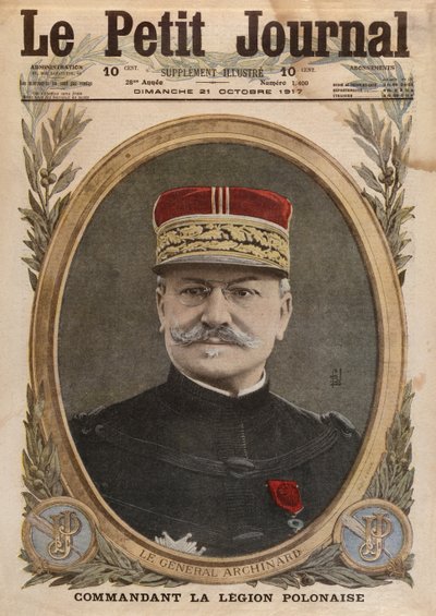 路易斯·阿奇纳德将军，Le Petit Journal的封面插图，补充illustre，1917年10月21日 作者 French School