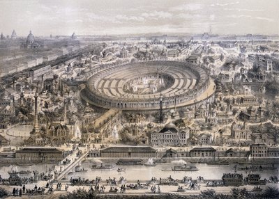 1867年世界博览会的一般视图，取自巴黎Trocadero山，1867年 作者 法语学校