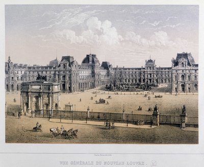 General view of the new Louvre: Arc du Carrousel - Engraving of the 19th century. 作者 法语学校