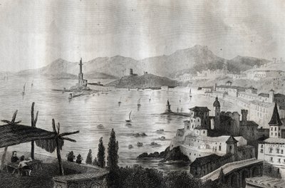 热那亚 - 热那亚 - 热那亚 - 雕刻自M. de Norvins, Ch. Nodier 1834-1836的 "意大利风景画"。 作者 法语学校