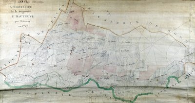 Labrune 于 1787 年绘制的 Hauterive 领地的几何地图。 作者 法语学校