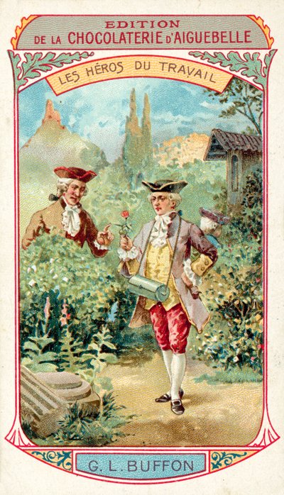 Georges-Louis Leclerc, Comte de Buffon, French naturalist (chromolitho) 作者 法语学校