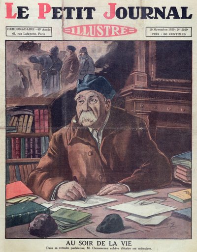 Georges Clemenceau（1841-1929）年老，1929年11月10日Le Petit Journal的封面 作者 French School