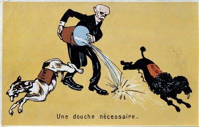 乔治-克列孟梭（Georges Clemenceau）用两只狗跳水的方式将政教分离 作者 法语学校